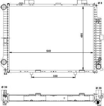 NRF 58098 - Радіатор, охолодження двигуна autocars.com.ua