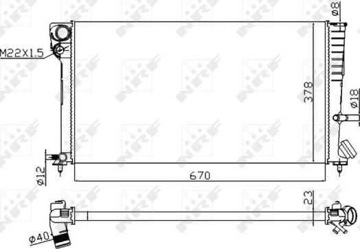 NRF 58101A - Радіатор, охолодження двигуна autocars.com.ua