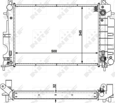 NRF 58109 - Радиатор, охлаждение двигателя avtokuzovplus.com.ua