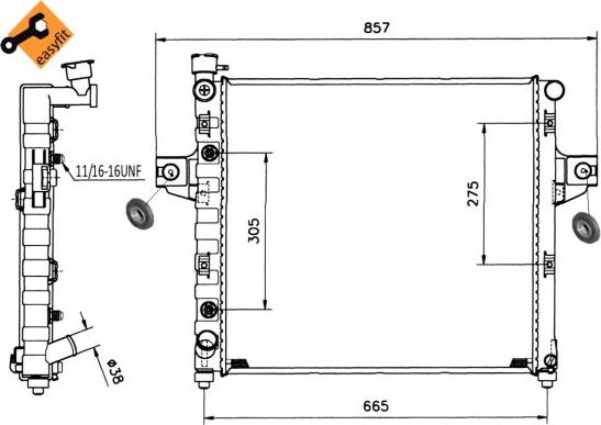 NRF 58112 - Радіатор, охолодження двигуна autocars.com.ua