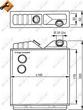 NRF 58146 - Теплообмінник, опалення салону autocars.com.ua