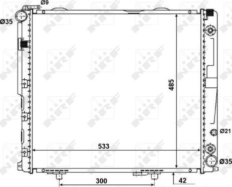 NRF 58164 - Радіатор, охолодження двигуна autocars.com.ua