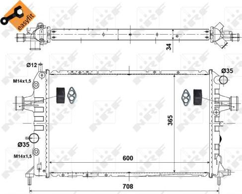 NRF 58178 - Радіатор, охолодження двигуна autocars.com.ua