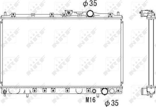 NRF 58182 - Радіатор, охолодження двигуна autocars.com.ua