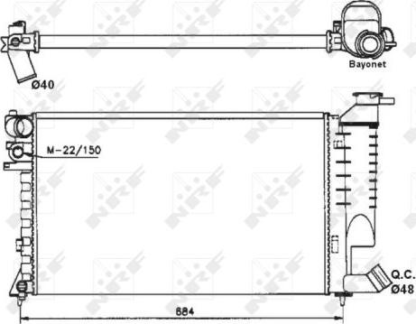 NRF 58183 - Радиатор, охлаждение двигателя avtokuzovplus.com.ua