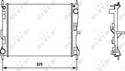 NRF 58188 - Радіатор, охолодження двигуна autocars.com.ua