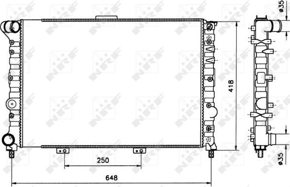 NRF 58216 - Радіатор, охолодження двигуна autocars.com.ua