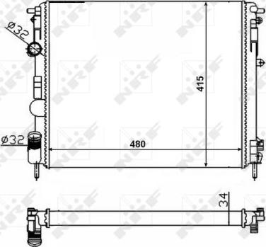 NRF 58217 - Радіатор, охолодження двигуна autocars.com.ua