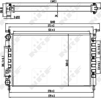 NRF 58219 - Радіатор, охолодження двигуна autocars.com.ua