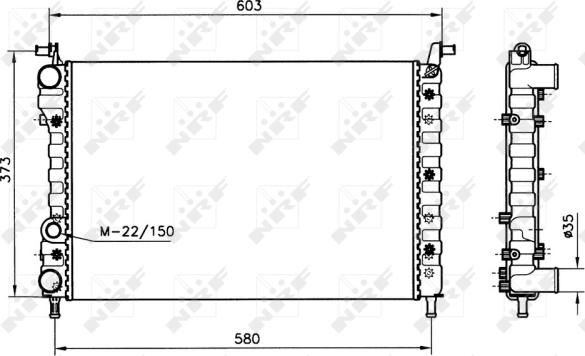 NRF 58221 - Радіатор, охолодження двигуна autocars.com.ua