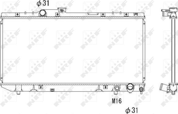 NRF 58238 - Радіатор, охолодження двигуна autocars.com.ua