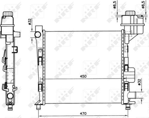 NRF 58252 - Радіатор, охолодження двигуна autocars.com.ua