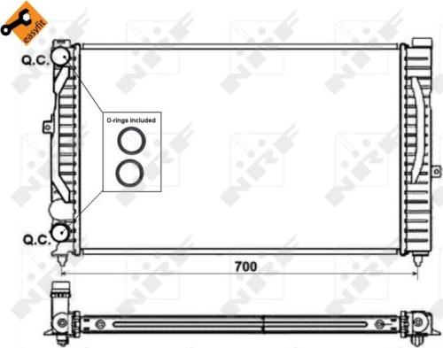 NRF 58259 - Радиатор, охлаждение двигателя avtokuzovplus.com.ua