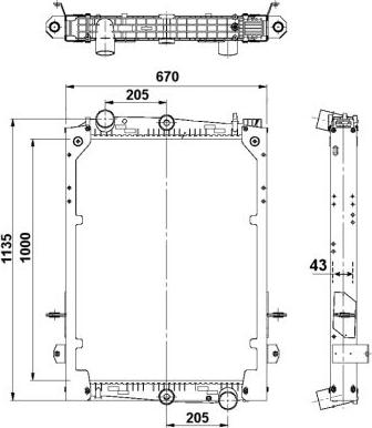 NRF 58280 - Радиатор, охлаждение двигателя avtokuzovplus.com.ua