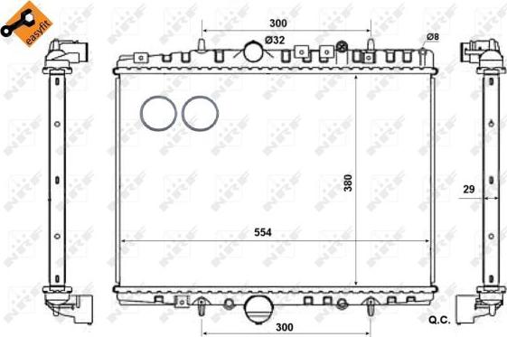 NRF 58303 - Радіатор, охолодження двигуна autocars.com.ua