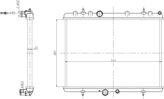 NRF 58312A - Радиатор, охлаждение двигателя avtokuzovplus.com.ua