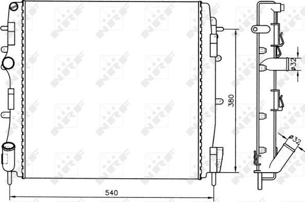 NRF 58316A - Радіатор, охолодження двигуна autocars.com.ua