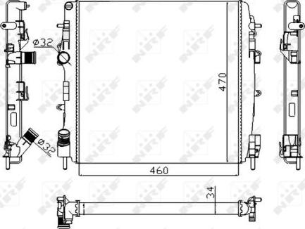 NRF 58317A - Радіатор, охолодження двигуна autocars.com.ua