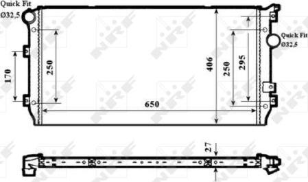 NRF 58339 - Радіатор, охолодження двигуна autocars.com.ua