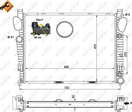 NRF 58366 - Радиатор, охлаждение двигателя avtokuzovplus.com.ua