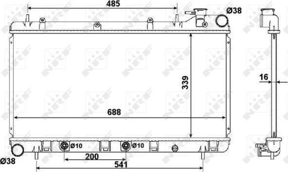 NRF 58372 - Радіатор, охолодження двигуна autocars.com.ua