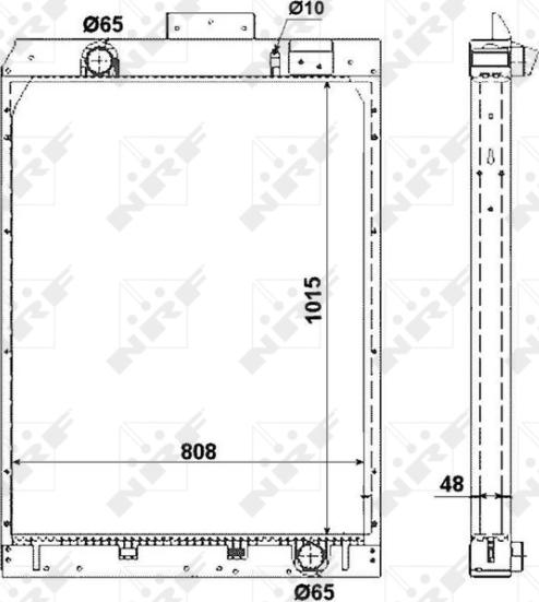 NRF 58380 - Радіатор, охолодження двигуна autocars.com.ua