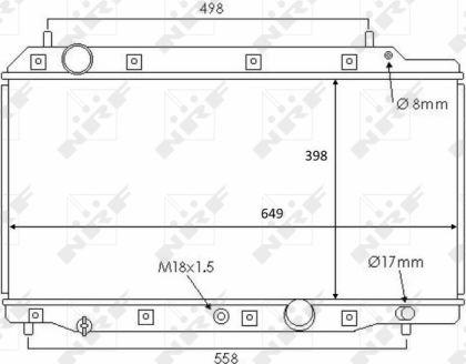 NRF 58383 - Радіатор, охолодження двигуна autocars.com.ua