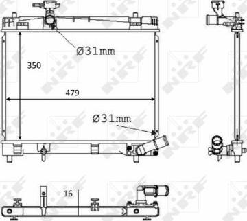 NRF 58384 - Радіатор, охолодження двигуна autocars.com.ua