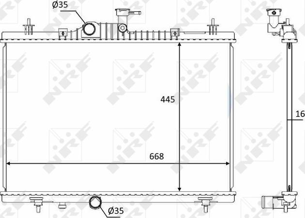 NRF 58394 - Радіатор, охолодження двигуна autocars.com.ua
