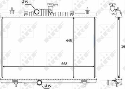 NRF 58394 - Радиатор, охлаждение двигателя avtokuzovplus.com.ua