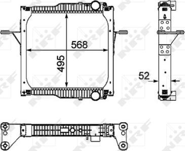 NRF 58403 - Радіатор, охолодження двигуна autocars.com.ua