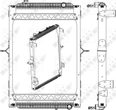 NRF 58404X - Радіатор, охолодження двигуна autocars.com.ua