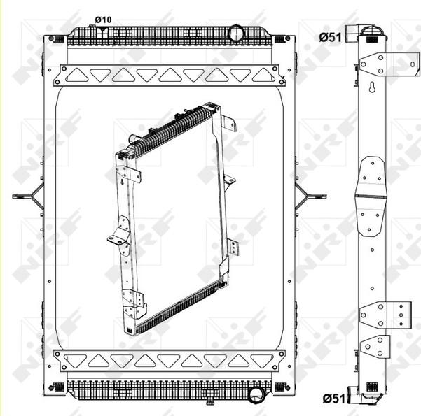 NRF 58404 - Радіатор, охолодження двигуна autocars.com.ua
