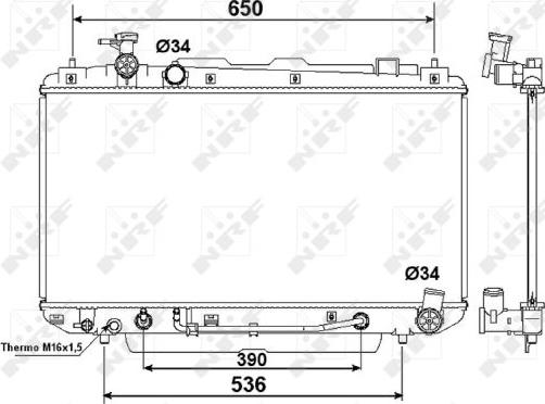 NRF 58415 - Радіатор, охолодження двигуна autocars.com.ua