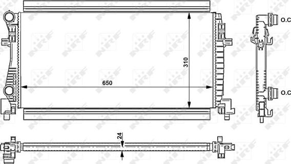 NRF 58438 - Радіатор, охолодження двигуна autocars.com.ua