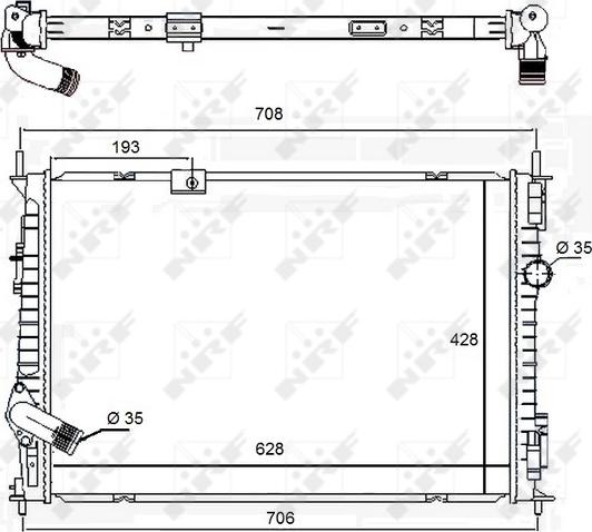 NRF 58455A - Радіатор, охолодження двигуна autocars.com.ua