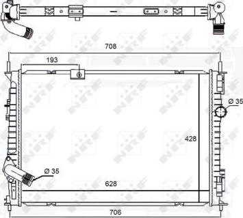 NRF 58455 - Радиатор, охлаждение двигателя avtokuzovplus.com.ua