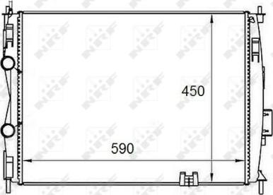 NRF 58461 - Радиатор, охлаждение двигателя avtokuzovplus.com.ua