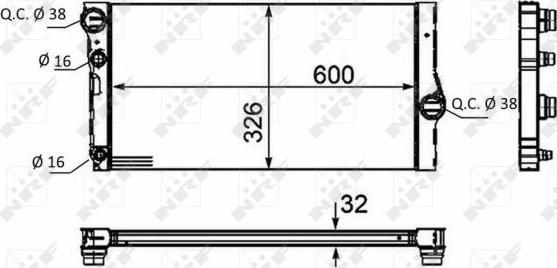 NRF 58466 - Радиатор, охлаждение двигателя avtokuzovplus.com.ua