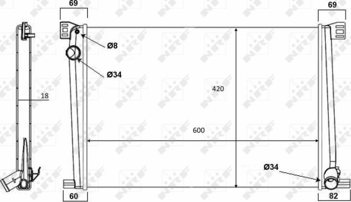 NRF 58472 - Радіатор, охолодження двигуна autocars.com.ua