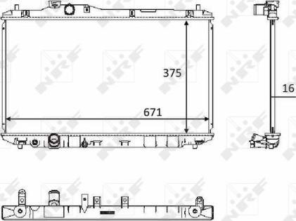 NRF 58537 - Радіатор, охолодження двигуна autocars.com.ua