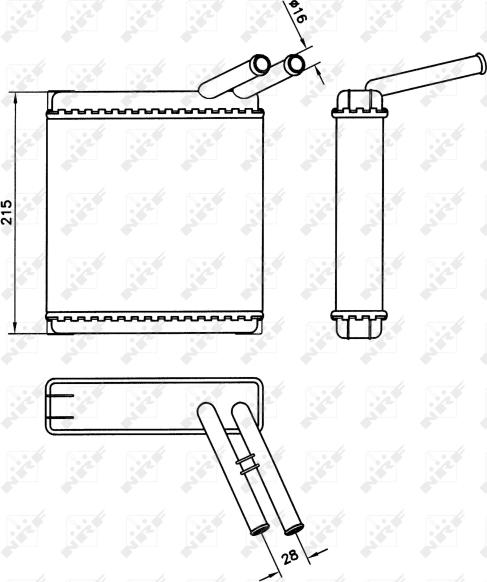 NRF 58581 - Теплообмінник, опалення салону autocars.com.ua
