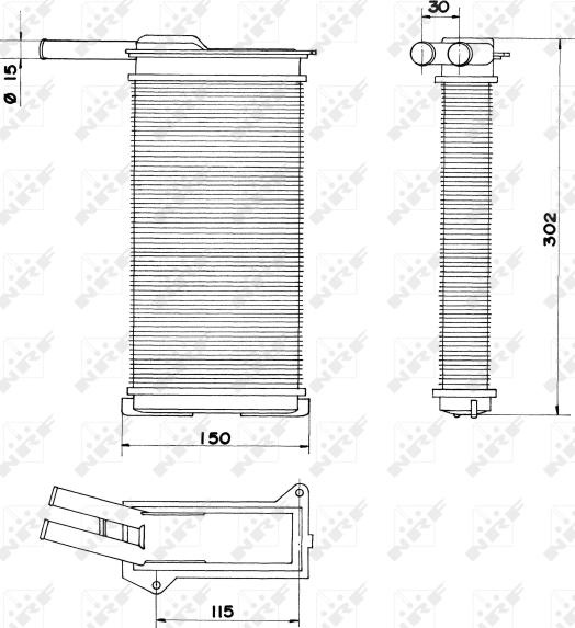 NRF 58608 - Теплообмінник, опалення салону autocars.com.ua