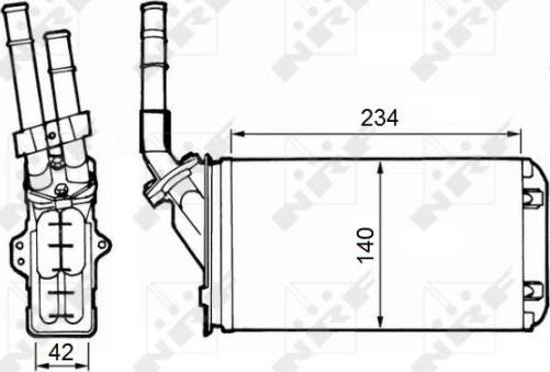 NRF 58643 - Теплообмінник, опалення салону autocars.com.ua