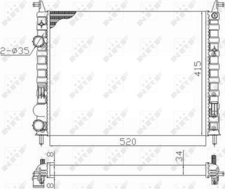 NRF 58656 - Радиатор, охлаждение двигателя avtokuzovplus.com.ua