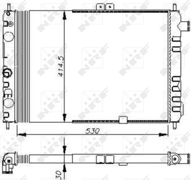 NRF 58670 - Радіатор, охолодження двигуна autocars.com.ua