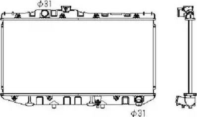 NRF 586711 - Радіатор, охолодження двигуна autocars.com.ua