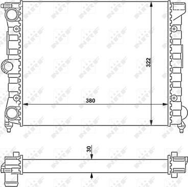 NRF 58696 - Радіатор, охолодження двигуна autocars.com.ua