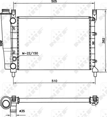 NRF 58705 - Радіатор, охолодження двигуна autocars.com.ua