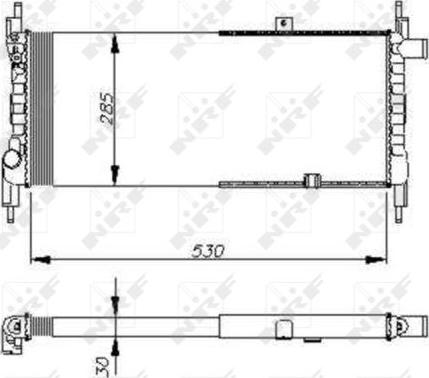 NRF 58711 - Радіатор, охолодження двигуна autocars.com.ua